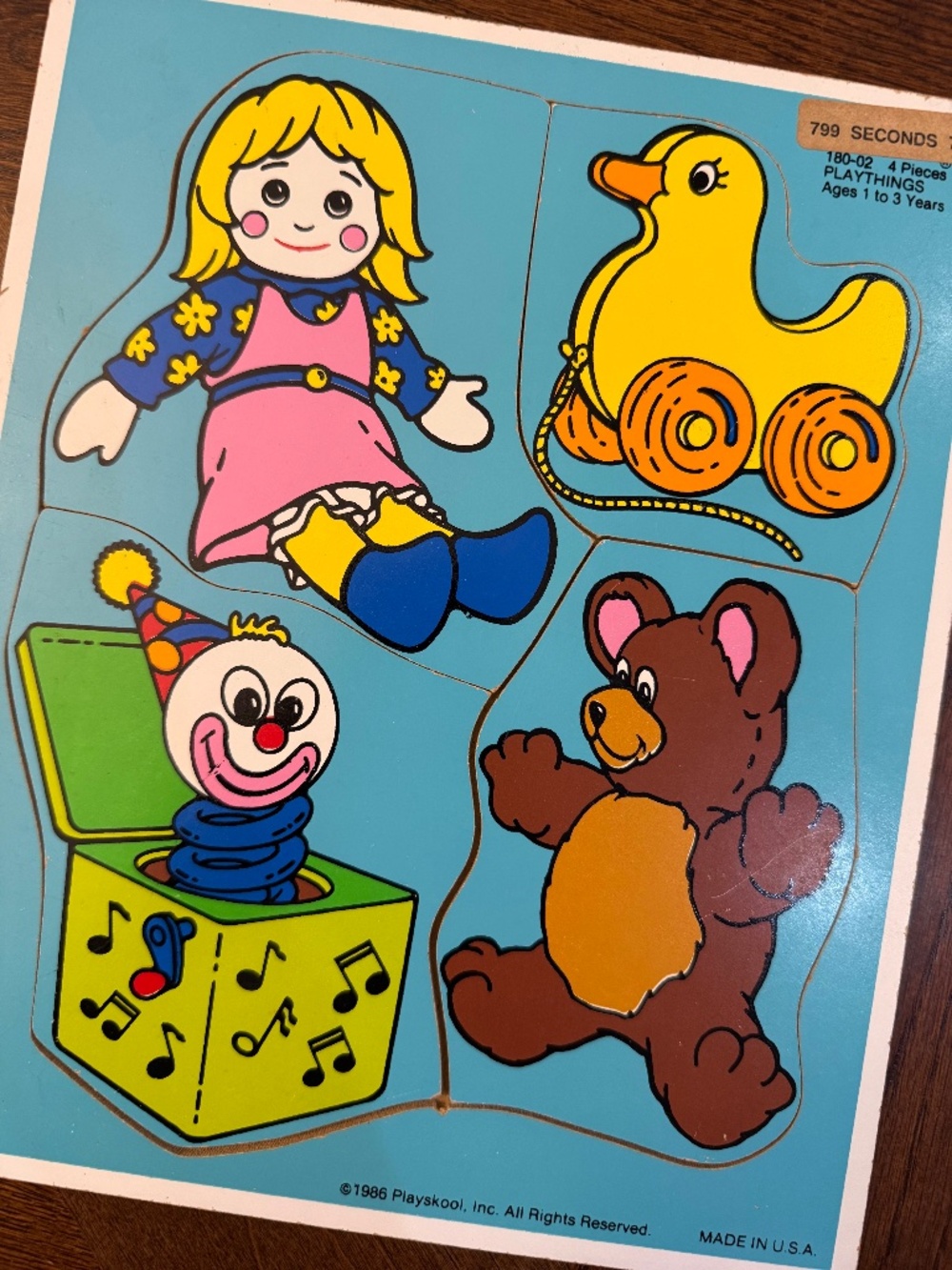 Playskool puzzle vintage 1986
